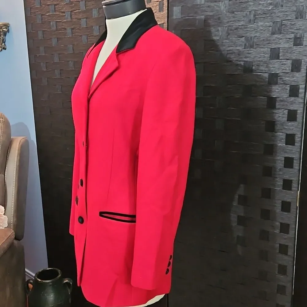 Women's Vintage Brooks Brothers Red Equestrian Style Blazer Size 6